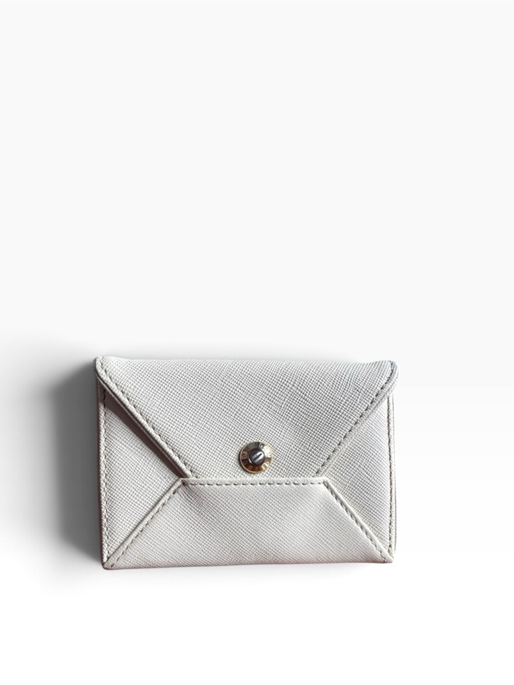 Henri Bendel Ivory Envelope Card Holder Wallet